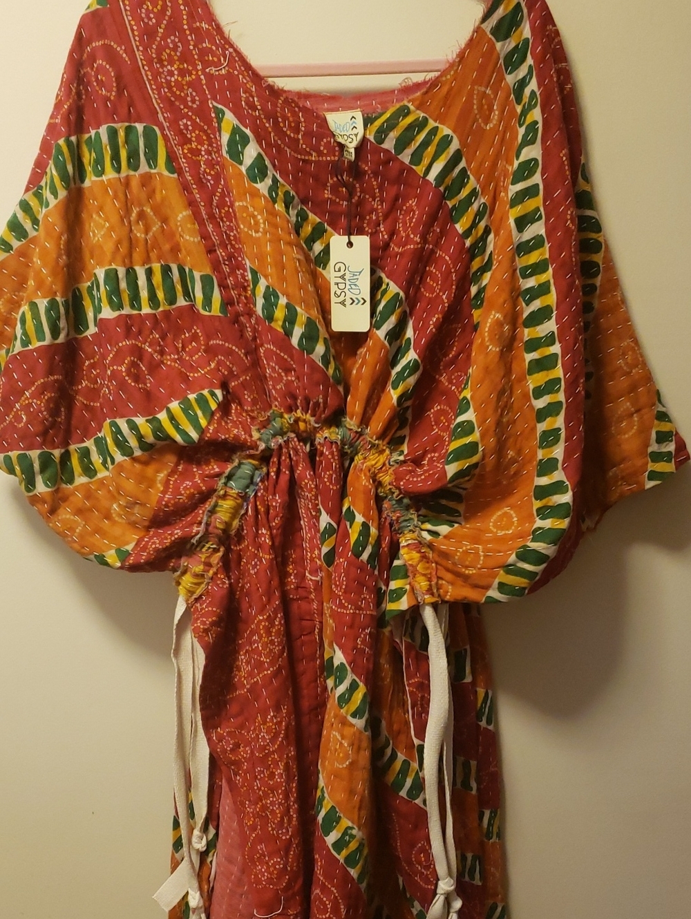 NWT Jaded Gypsy Sunrise Tunic/Kaftan With Adjustable Cinch